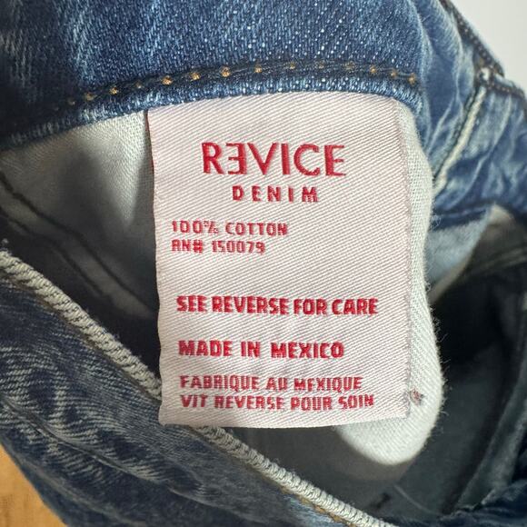 Revice Denim Jeans Women 30 Blue Straight Button Fly Minimal Modest 100% Cotton - Picture 9 of 11